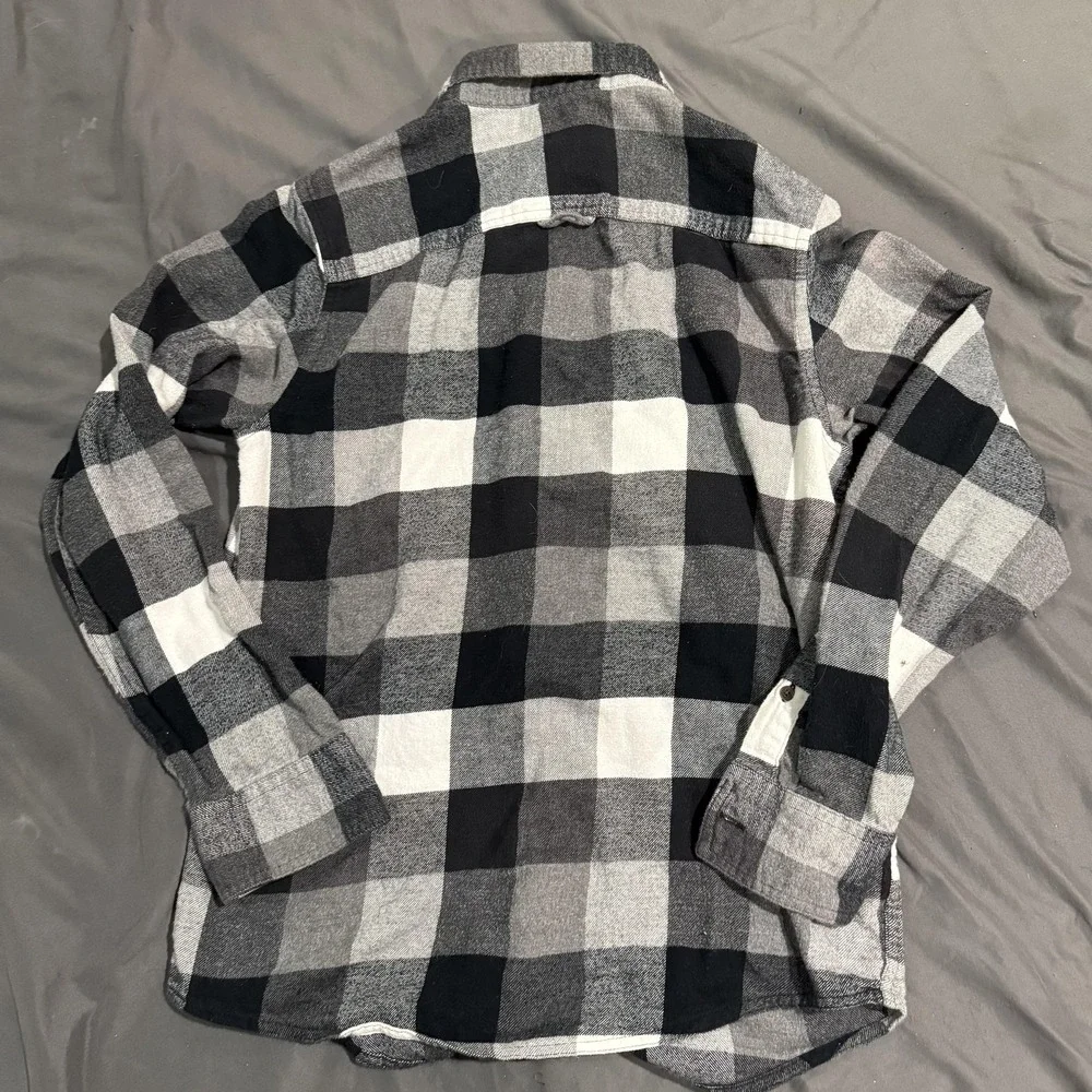 Urban Pipeline Shirt Mens L Black Plaid‎ Flannel Long Sleeve Button Up Casual